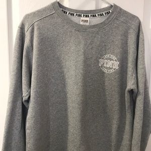 VS pink grey crew neck sweatshirt Small